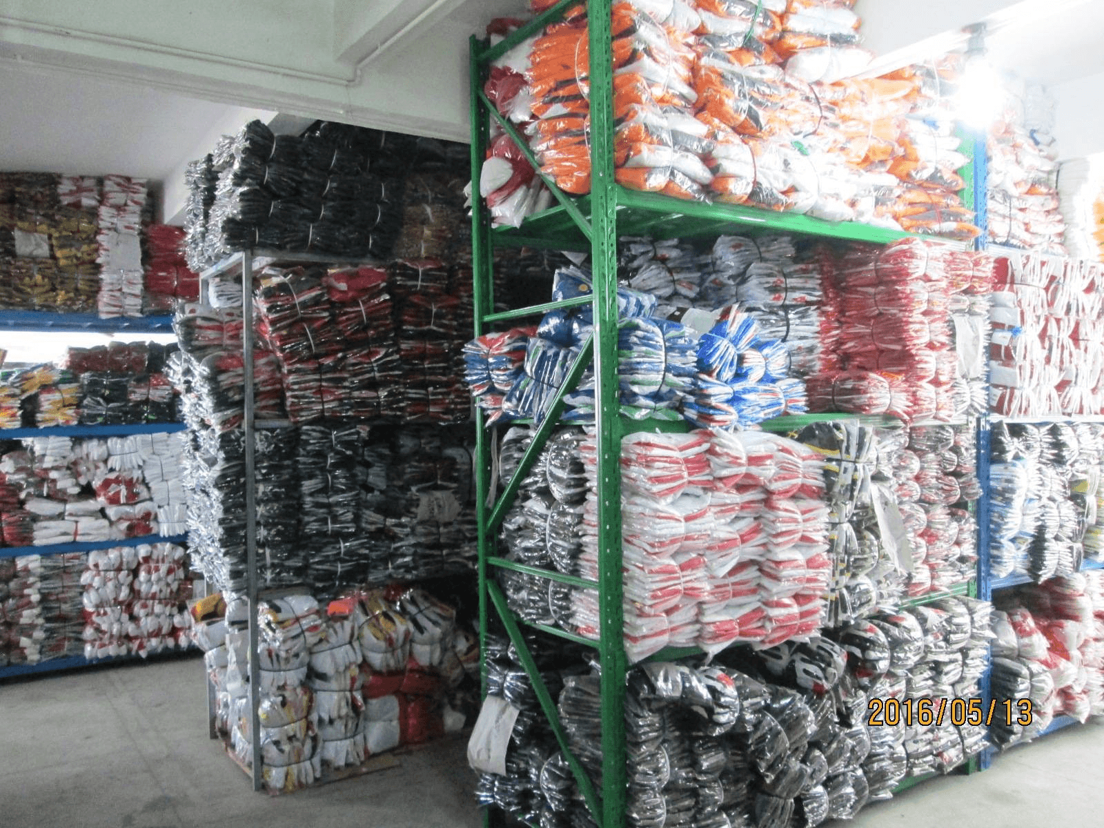 Supplied garment storage and shipment-preparation area