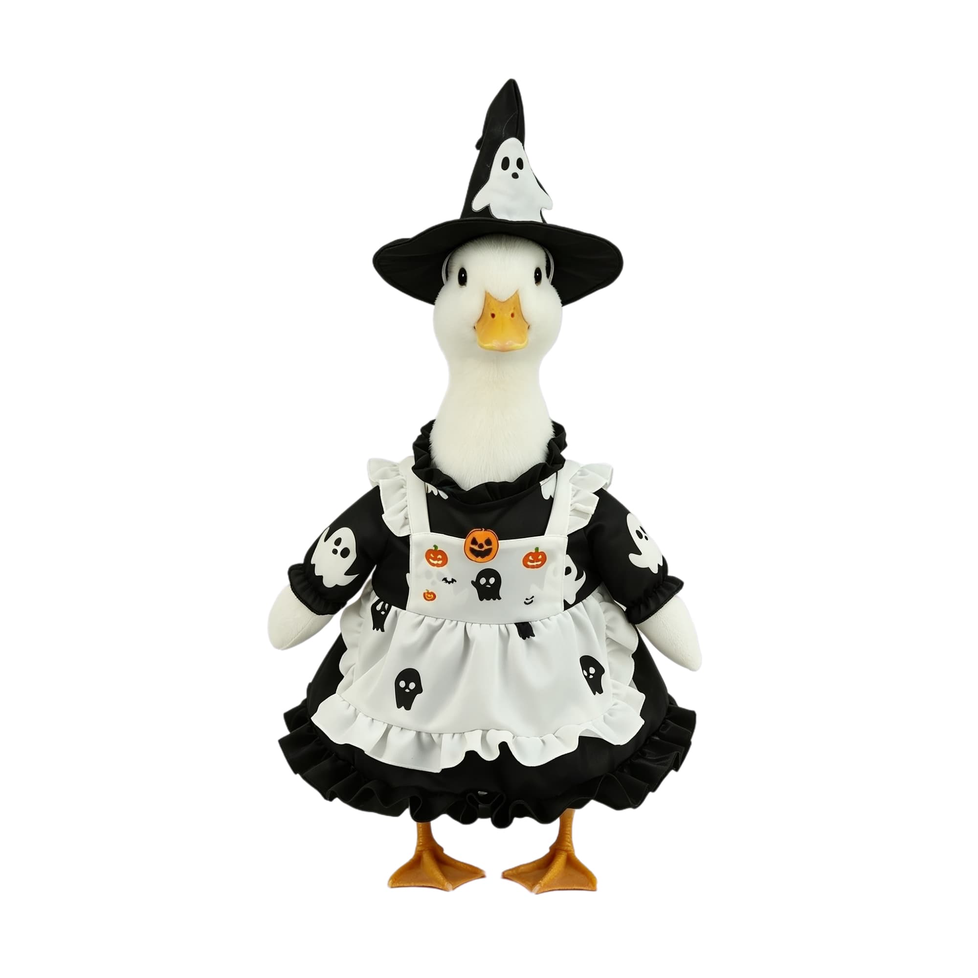 Halloween Ghost Print Maid Porch Goose Outfit